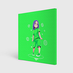 Холст квадратный Billie Eilish: Acid Girl, цвет: 3D-принт