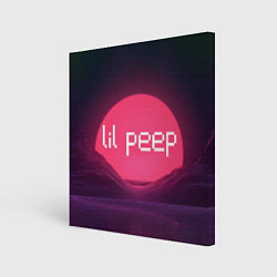 Холст квадратный Lil peepLogo, цвет: 3D-принт