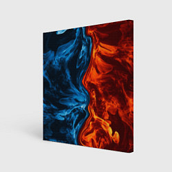 Холст квадратный Огонь и вода, цвет: 3D-принт