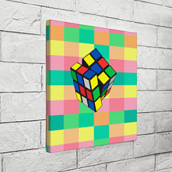 Холст квадратный Кубик Рубика, цвет: 3D-принт — фото 2