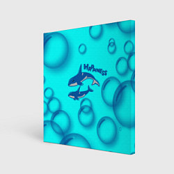 Холст квадратный Рыбки счастья, цвет: 3D-принт