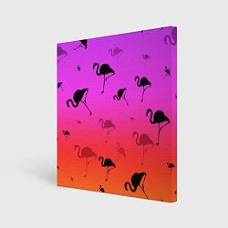 Холст квадратный Фламинго, цвет: 3D-принт