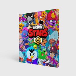 Холст квадратный BRAWL STARS, цвет: 3D-принт