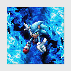 Холст квадратный Blue Sonic, цвет: 3D-принт — фото 2