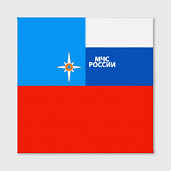 Холст квадратный Флаг МЧС России, цвет: 3D-принт — фото 2