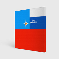 Холст квадратный Флаг МЧС России, цвет: 3D-принт