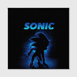 Холст квадратный Sonic in shadow, цвет: 3D-принт — фото 2
