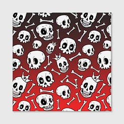 Холст квадратный Черепа, цвет: 3D-принт — фото 2