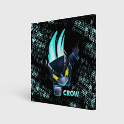 Холст квадратный Brawl Stars CROW, цвет: 3D-принт