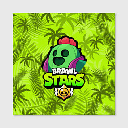 Холст квадратный BRAWL STARS SPIKE СПАЙК, цвет: 3D-принт — фото 2