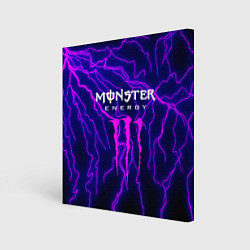 Холст квадратный MONSTER ENERGY, цвет: 3D-принт