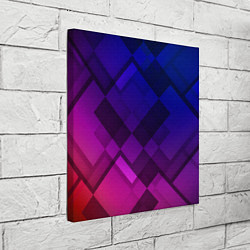 Холст квадратный Ромбы в градиенте, цвет: 3D-принт — фото 2