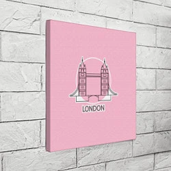 Холст квадратный Лондон London Tower bridge, цвет: 3D-принт — фото 2