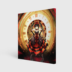 Картина квадратная Куруми и часы