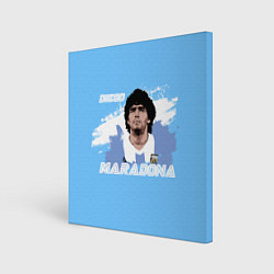 Холст квадратный Диего Марадона, цвет: 3D-принт