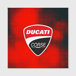 Холст квадратный Ducati Corse logo, цвет: 3D-принт — фото 2