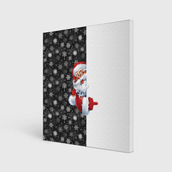 Холст квадратный Дедушка Мороз, цвет: 3D-принт