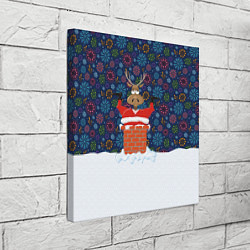 Холст квадратный Санта в Трубе, цвет: 3D-принт — фото 2