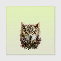 Холст квадратный Арт сова яркая, цвет: 3D-принт — фото 2