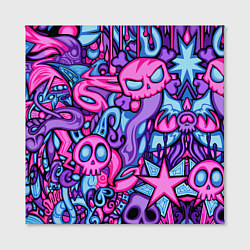Холст квадратный Граффити монстры, цвет: 3D-принт — фото 2