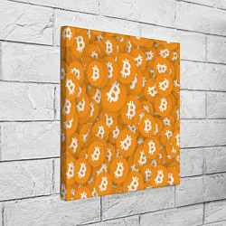 Холст квадратный Я БИТКОИН I AM BITCOIN, цвет: 3D-принт — фото 2