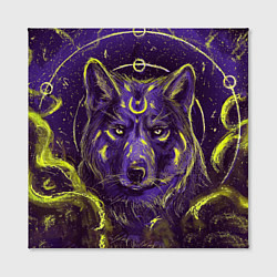 Холст квадратный Волшебный Волк, цвет: 3D-принт — фото 2