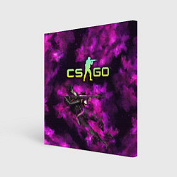 Холст квадратный CS GO Purple madness, цвет: 3D-принт