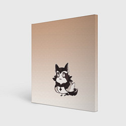 Холст квадратный Сова котик аниме, цвет: 3D-принт