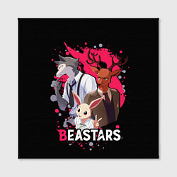 Холст квадратный BEASTARS Легоши, Луи и Хару, цвет: 3D-принт — фото 2