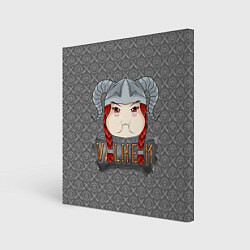 Картина квадратная Valheim рыжая девушка викинг