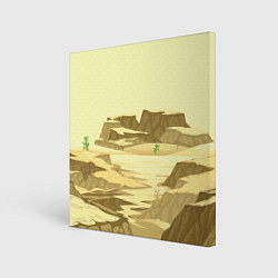 Холст квадратный Пустыня, цвет: 3D-принт