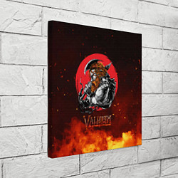 Холст квадратный Valheim огненный викинг, цвет: 3D-принт — фото 2