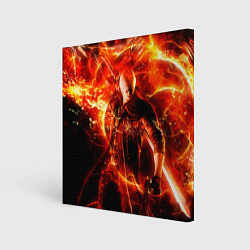 Холст квадратный Данте в огне, цвет: 3D-принт