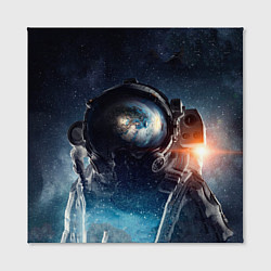 Холст квадратный Космонавт, цвет: 3D-принт — фото 2