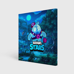 Холст квадратный Сквик Squeak Brawl Stars, цвет: 3D-принт