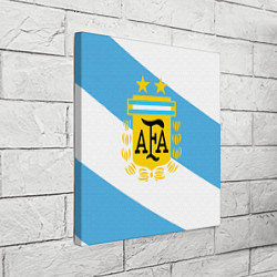 Холст квадратный Сборная Аргентины спина, цвет: 3D-принт — фото 2