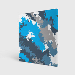 Холст квадратный Камуфляж ледяной, цвет: 3D-принт