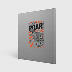 Холст квадратный ROAR Tokyo T-rex, цвет: 3D-принт