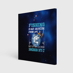 Холст квадратный FISHING PLANET Рыбалка, цвет: 3D-принт