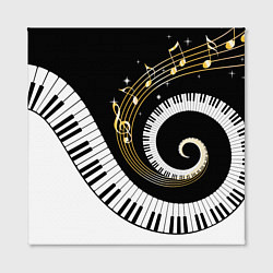 Холст квадратный МУЗЫКАЛЬНЫЙ УЗОР, цвет: 3D-принт — фото 2