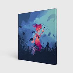 Холст квадратный Mermaid Русалочка Z, цвет: 3D-принт