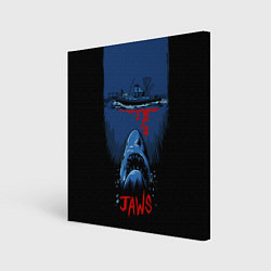 Холст квадратный Jaws movie, цвет: 3D-принт