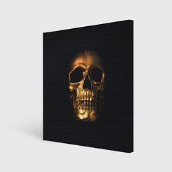 Холст квадратный Golden Skull, цвет: 3D-принт