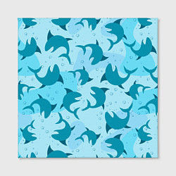 Холст квадратный Акулы, цвет: 3D-принт — фото 2