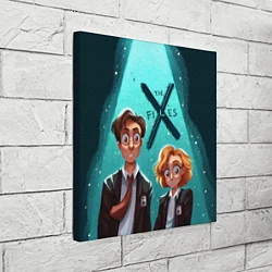 Холст квадратный Fox Mulder and Dana Scully, цвет: 3D-принт — фото 2