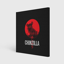 Картина квадратная Chinzilla red