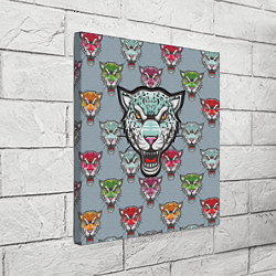 Холст квадратный Леопард, цвет: 3D-принт — фото 2