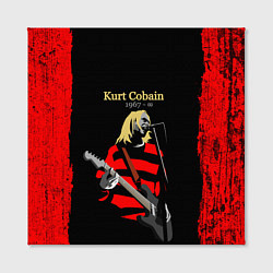 Холст квадратный КУРТ КОБЕЙН НИРВАНА ЛОГО спина Z, цвет: 3D-принт — фото 2