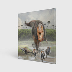 Холст квадратный Т-Рекс Динозавр Dino Z, цвет: 3D-принт
