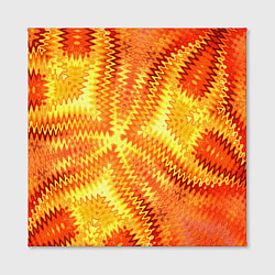 Холст квадратный Желто-оранжевая абстракция, цвет: 3D-принт — фото 2